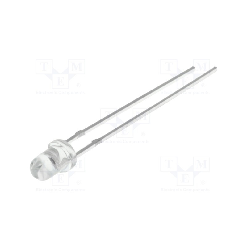 10 pcs : OSR5JA3131A-1MA - LED, 3mm, red, 120÷150mcd, 30°, Front: convex, 1.5÷2.2V, -30÷85°C