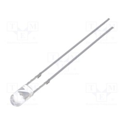 10 pcs : OSY5RU3E31B - LED, 3mm, yellow, 1120÷1560mcd, 30°, Front: convex, No.of term: 2