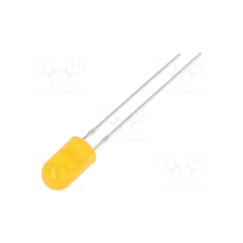 10 pcs : OSO5JA5E34B - LED, 5mm, orange, 220÷330mcd, 30°, Front: convex, 1.8÷2.6V
