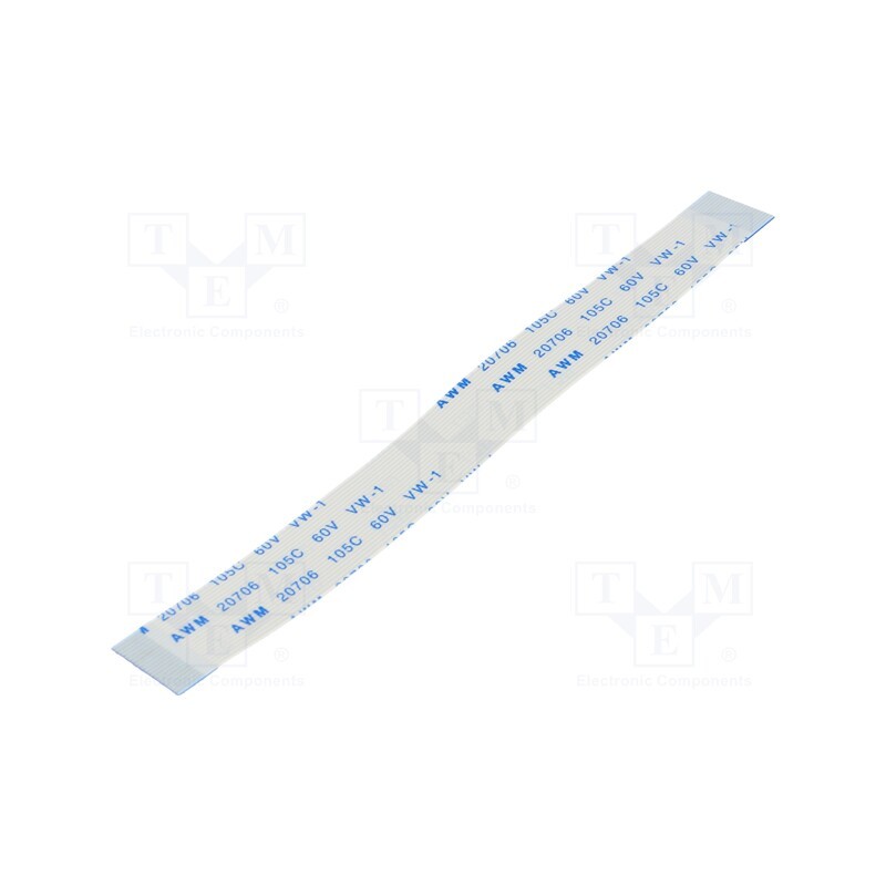 10 pcs : 05-20-A-0101-A-4-06-4-T - FFC cable, Cores: 20, Cable ph: 0.5mm, contacts on the same side