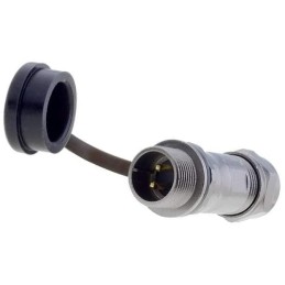 1 pcs - RS PRO Circular Connector, 2 Contacts, Cable Mount, Plug, Male, IP67