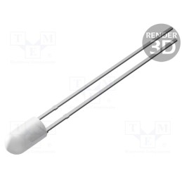 10 pcs : OSM5YK3E32B - LED, 3mm, white warm, 750÷1120mcd, 30°, Front: convex, 2.8÷3.6V