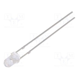 10 pcs : OSO5JA3131A - LED, 3mm, orange, 1560÷2500mcd, 30°, Front: convex, 1.8÷2.6V