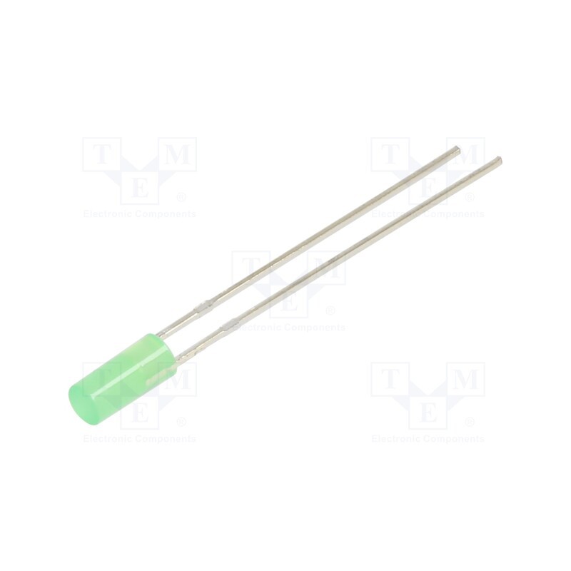 10 pcs : OSG8HA39B4B - LED, 3mm, yellow green, 68÷100mcd, 110°, Front: flat, 2.1÷2.6V, 78mW