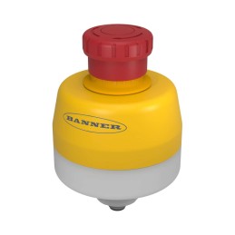 1 pcs - Banner SSA-EB Series Twist Release Illuminated Emergency Stop Push Button, Surface Mount, 80mm Cutout, 2NO + 2NC, IP65
