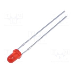 10 pcs : FYL-3014LRD1A - LED, 3mm, red, 250mcd, 40°, Front: convex, 1.7÷2.5V, No.of term: 2