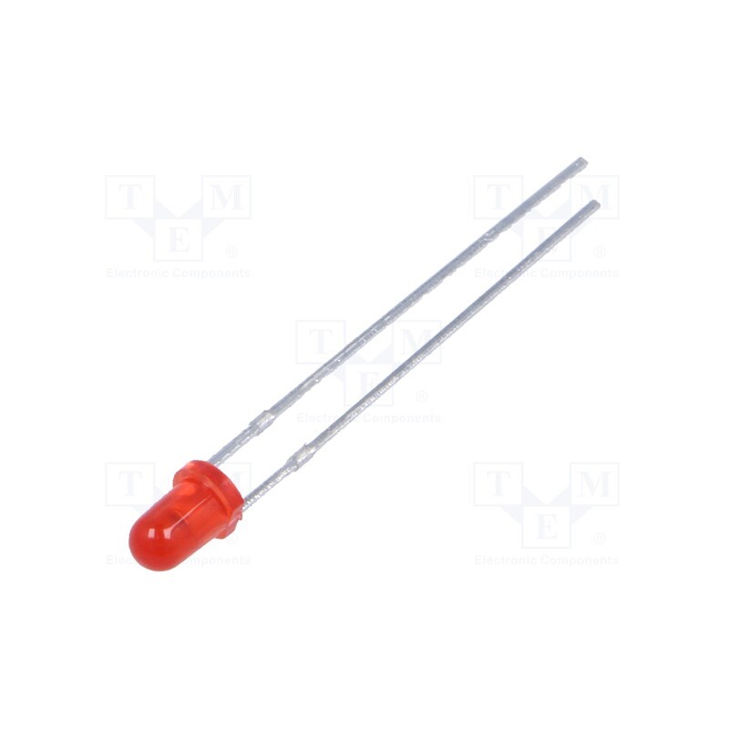 10 pcs : FYL-3014LRD1A - LED, 3mm, red, 250mcd, 40°, Front: convex, 1.7÷2.5V, No.of term: 2