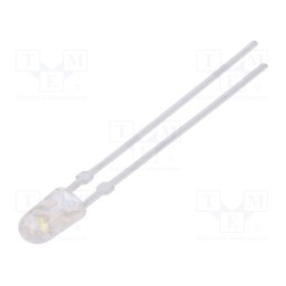 10 pcs : LL-434WC2Q-W2-3P-T - LED, oval, 3.9x3.2mm, white cold, 110/40°, Front: convex, 2.6÷3.6V