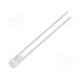 10 pcs : LL-304BC4J-B4-2B - LED, 3mm, blue, 460÷780mcd, 100°, Front: flat, 2.6÷3.6V, cylindrical