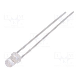 10 pcs : LL-304VC4B-2BD - LED, 3mm, red, 600÷1000mcd, 30°, Front: convex, 1.6÷2.4V