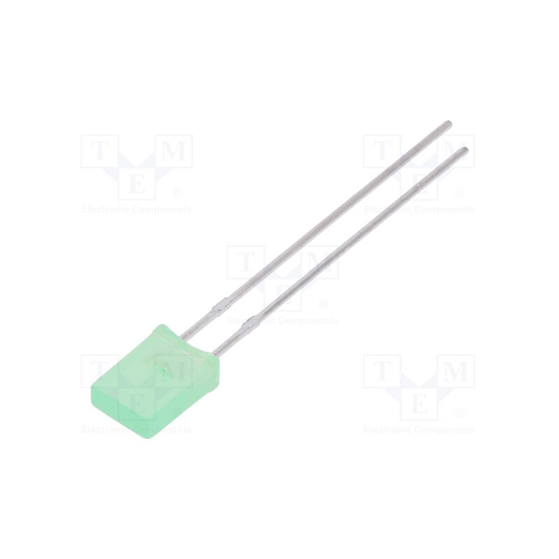 10 pcs : LL-253GD1G-1B - LED, rectangular, 5x2x7.05mm, yellow green, 9÷20mcd, 130°, 20mA