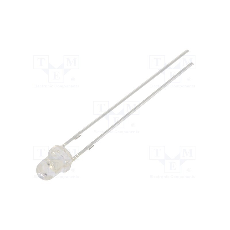 10 pcs : OSG5TA3D61A-MN - LED, 3mm, green, 1560÷2180mcd, 60°, Front: convex, 2.9÷3.6V