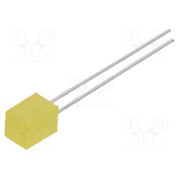 10 pcs : LL-553YD1E-2Y - LED, square, 5x5mm, yellow, 7÷15mcd, 146°, Front: flat, 20mA