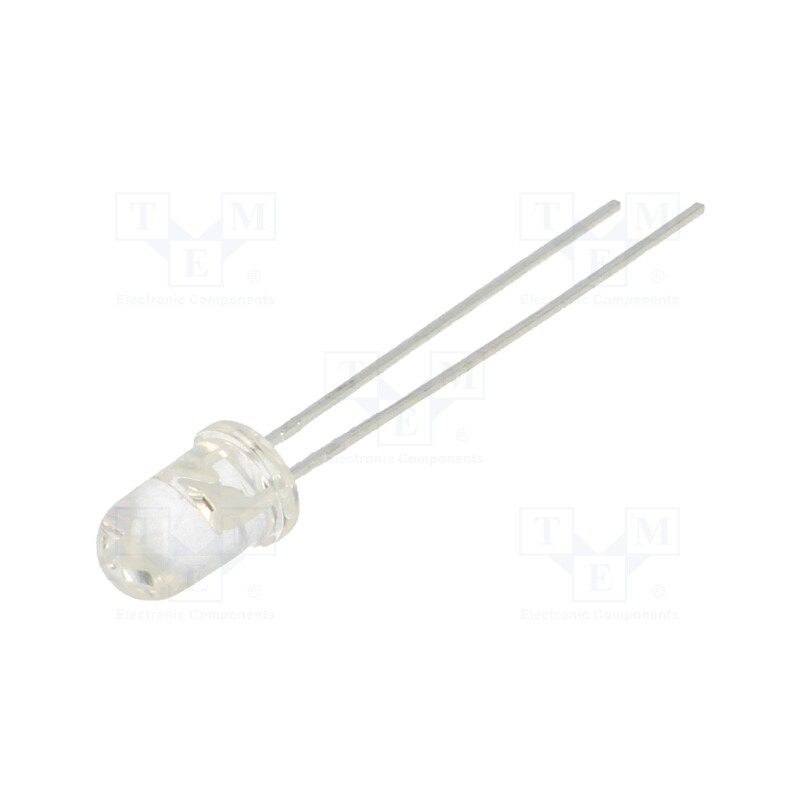 10 pcs : LL-504WC2E-W6-1EC - LED, 5mm, white warm, 6000÷8000mcd, 20°, Front: convex, 2.8÷4V