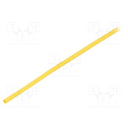 10 m : 333-30154 - Heat shrink sleeve, thin walled, 3: 1, 1.5mm, L: 30m, yellow, reel