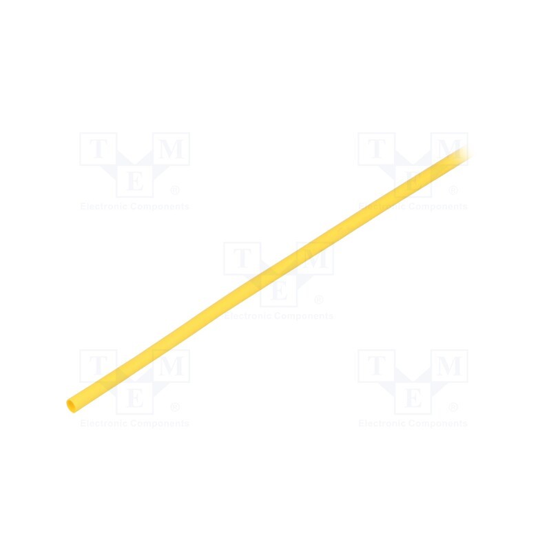 10 m : 333-30154 - Heat shrink sleeve, thin walled, 3: 1, 1.5mm, L: 30m, yellow, reel