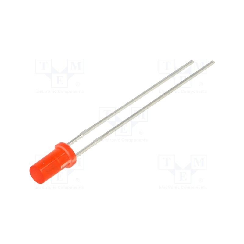 10 pcs : LL-304VD2Y-V1-1A - LED, 3mm, red, 70÷120mcd, 130°, Front: flat, 1.6÷2.6V, No.of term: 2