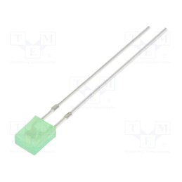 10 pcs : OSG5TA7YA4B - LED, rectangular, 2x4x5mm, green, 520÷530mcd, 100°, Front: flat