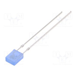 10 pcs : OSB5YU7YA4B - LED, rectangular, 2x4x5mm, blue, 500÷750mcd, 100°, Front: flat, 20mA