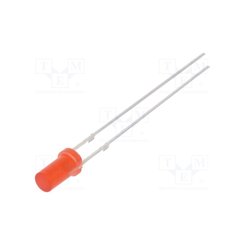 10 pcs : OSR5JA3NE4A - LED, 3mm, red, 68÷100mcd, 140°, Front: flat, 1.8÷2.6V, No.of term: 2