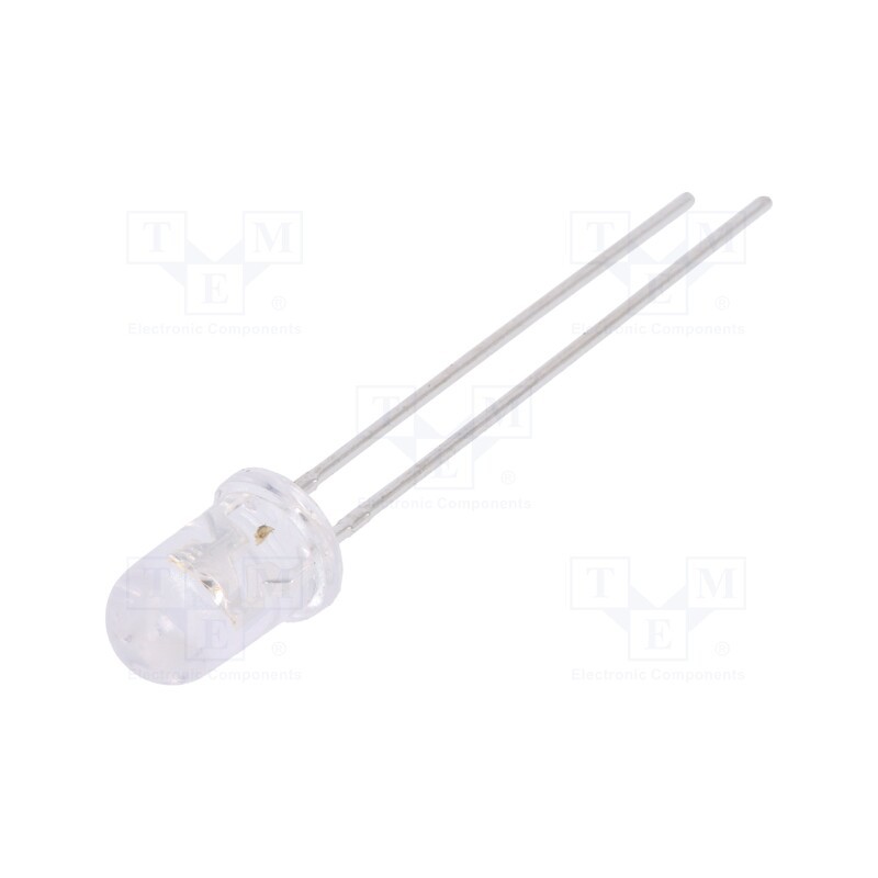 10 pcs : LL-504BC2E-B4-2BE - LED, 5mm, blue, 2900÷5000mcd, 45°, Front: convex, 2.6÷3.6V