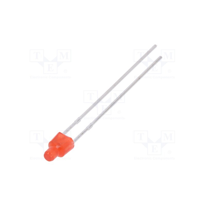 10 pcs : LL-204VD2L-1B - LED, 2mm, red, 70÷120mcd, 150°, Front: flat, 1.6÷2.4V, No.of term: 2