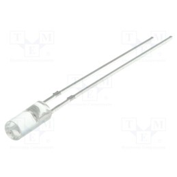 10 pcs : OSO5JA39B1B - LED, 3mm, orange, 220÷330mcd, 110°, Front: flat, 1.8÷2.6V