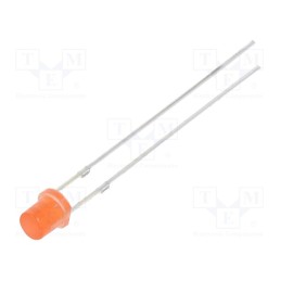 10 pcs : OSR5JA34E4A - LED, 3mm, red, 68÷100mcd, 140°, Front: flat, 1.8÷2.6V, No.of term: 2