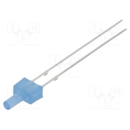 10 pcs : OSB4YU7K94B - LED, 2mm, blue, 220÷330mcd, 90°, Front: flat, 2.8÷3.6V, Pitch: 2.54mm