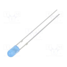 10 pcs : OSB5YU3E34B - LED, 3mm, blue, 220÷330mcd, 30°, Front: convex, 2.8÷3.6V