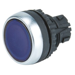 1 pcs - BACO Blue Spring Return Push Button Head, 22mm Cutout, IP66