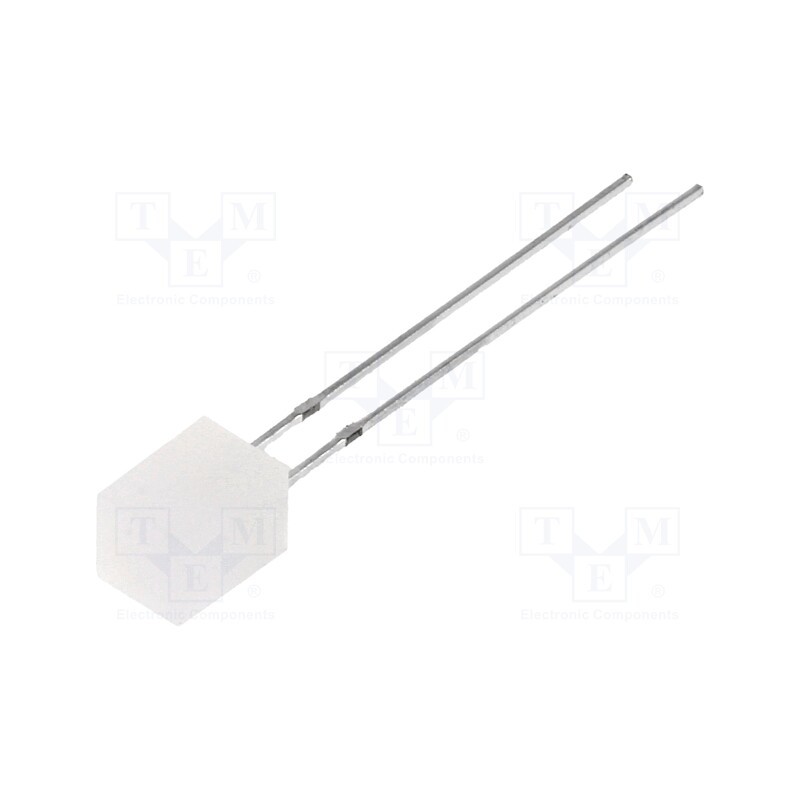 10 pcs : OSR5JA7NE2B - LED, square, 5x5x7mm, red, 500÷220mcd, 140°, Front: flat, 30mA