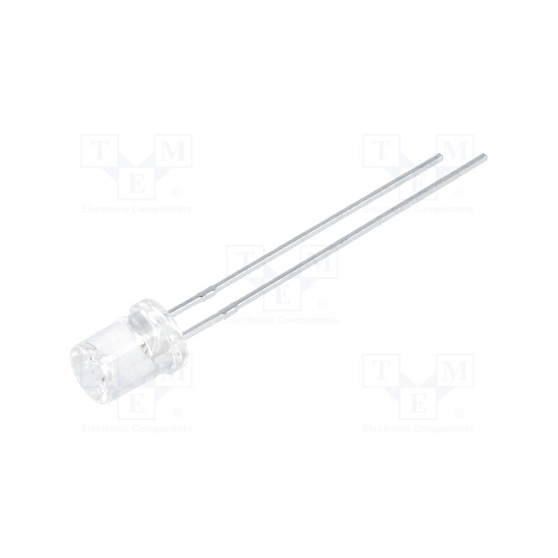 10 pcs : LL-503UGC2K-2B - LED, 5mm, green, 13÷30mcd, 120°, Front: recessed, 1.6÷2.6V