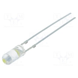 10 pcs : OSW5YK39B1B - LED, 3mm, white cold, 1120÷1560mcd, 110°, Front: flat, 2.8÷3.6V