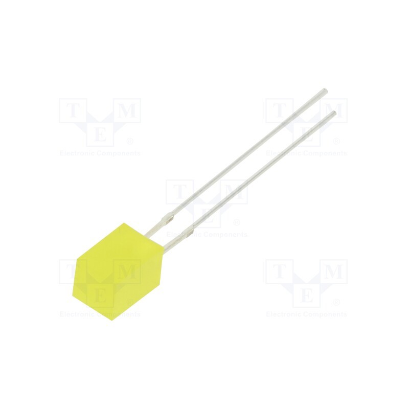 10 pcs : OSY5JA7NE4B - LED, rectangular, 5x5x7mm, yellow, 150÷220mcd, 140°, Front: flat