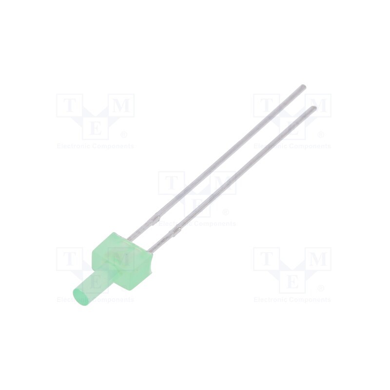 10 pcs : LL-204PGD1F-G5-2B - LED, 2mm, green, 460÷780mcd, 130°, Front: flat, 2.6÷3.6V