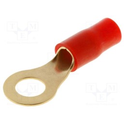 10 pcs : 30.4700-12 - Terminal: ring, M8, 10mm2, gold-plated, insulated, red