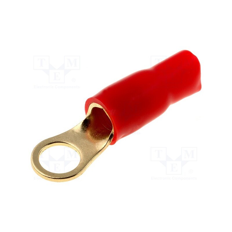 10 pcs : 30.4700-62 - Terminal: ring, M8, 16mm2, gold-plated, insulated, red