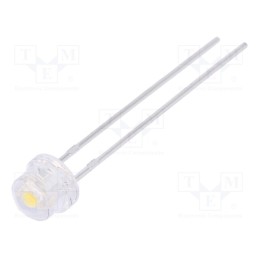 10 pcs : LL-484WC1C-W5-3P - LED, 4.8mm, white neutral, 1300÷2200mcd, 100°, Front: convex, 5500K
