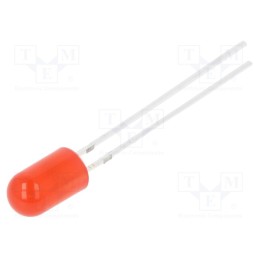 10 pcs : OSR5JA5E34B - LED, 5mm, red, 220÷330mcd, 30°, Front: convex, 1.8÷2.6V