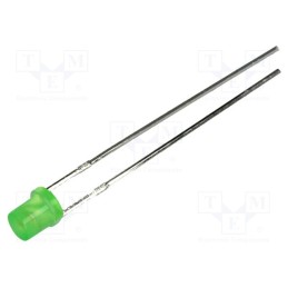 10 pcs : LL-304GD1X-1A - LED, 3mm, green, 6÷13mcd, 130°, Front: flat, 1.6÷2.6V, No.of term: 2