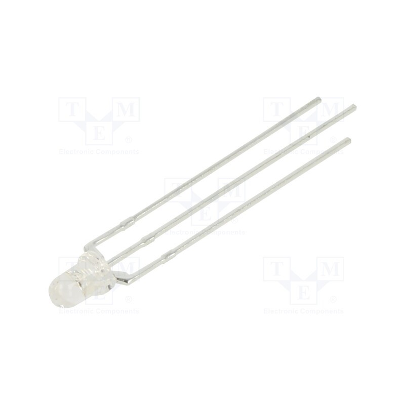 10 pcs : 309VPGC2E-C-2B-G51B - LED, 3mm, red/green, 30°, Front: convex, 1.6÷2.4/2.6÷3.4V