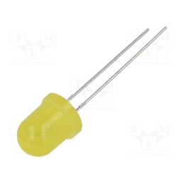 10 pcs : LL-803YD2C-2Y - LED, 8mm, yellow, 40÷45mcd, 40°, Front: convex, 1.6÷2.6V