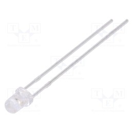 10 pcs : LL-304BC4B-B4-2BD - LED, 3mm, blue, 2200÷3800mcd, 30°, Front: convex, 2.6÷3.6V