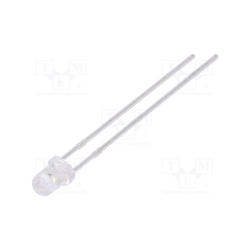 10 pcs : LL-304BC4B-B4-2BD - LED, 3mm, blue, 2200÷3800mcd, 30°, Front: convex, 2.6÷3.6V