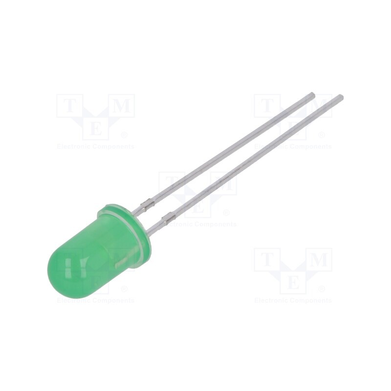 10 pcs : FYL-5013GD1C - LED, 5mm, yellow green, 40÷70mcd, 30°, Front: convex, 1.8÷2.6V