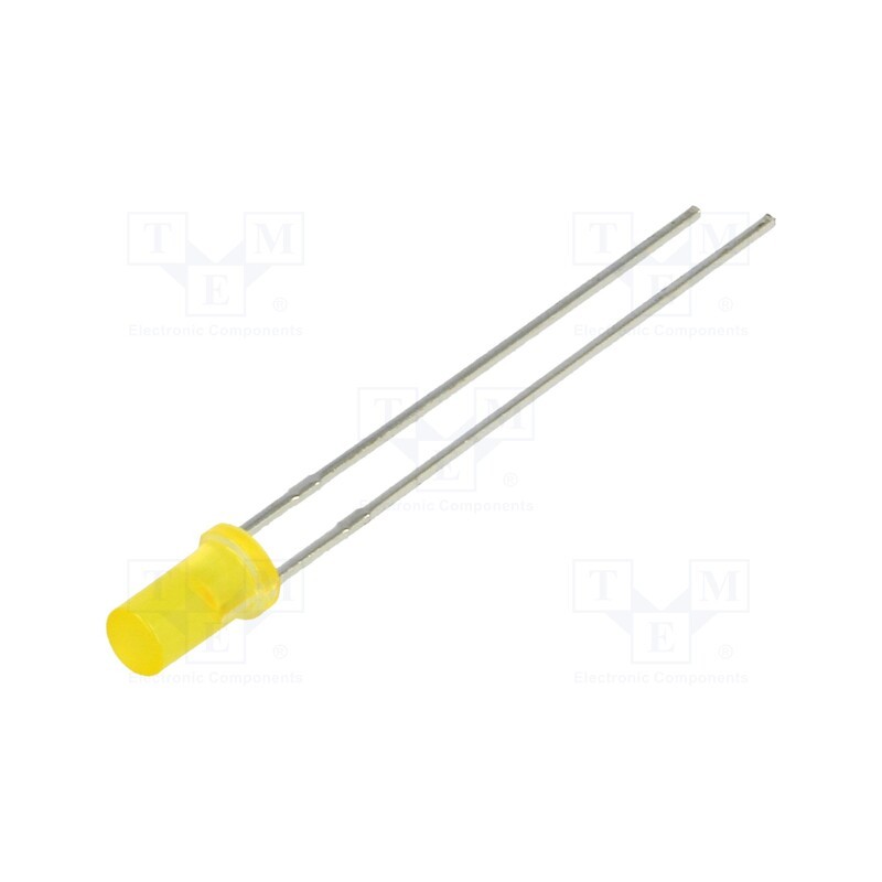 10 pcs : LL-304YD2Y-2Y - LED, 3mm, yellow, 10÷15mcd, 125°, Front: flat, 1.6÷2.8V