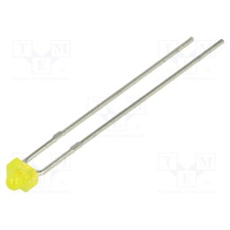 10 pcs : LL-204YD2A-2Y - LED, 1.8mm, yellow, 2.5÷5mcd, 55°, Front: convex, 2.1÷2.8V