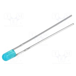10 pcs : 304BD2J-B4-2B - LED, 3mm, blue, 1000mcd, 60°, Front: convex, 1.6÷2.4V, No.of term: 2