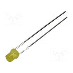 10 pcs : LL-304YD1X-2Y - LED, 3mm, yellow, 6÷13mcd, 130°, Front: flat, 1.6÷2.6V, No.of term: 2